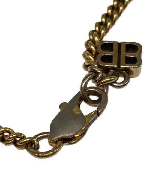 BALENCIAGA（バレンシアガ）BALENCIAGA (バレンシアガ) BB dog tag necklace ゴールドの古着・服飾アイテム