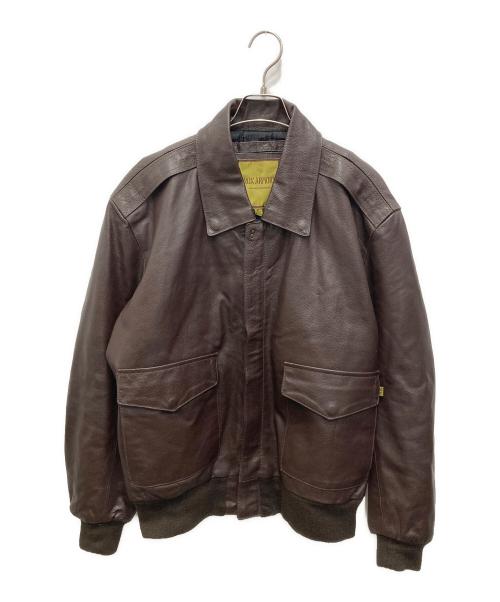 ALPHA INDUSTRIES（アルファインダストリーズ）ALPHA INDUSTRIES (アルファインダストリーズ) KNOX ARMORY A-2フライトジャケット ブラウン サイズ:XLの古着・服飾アイテム