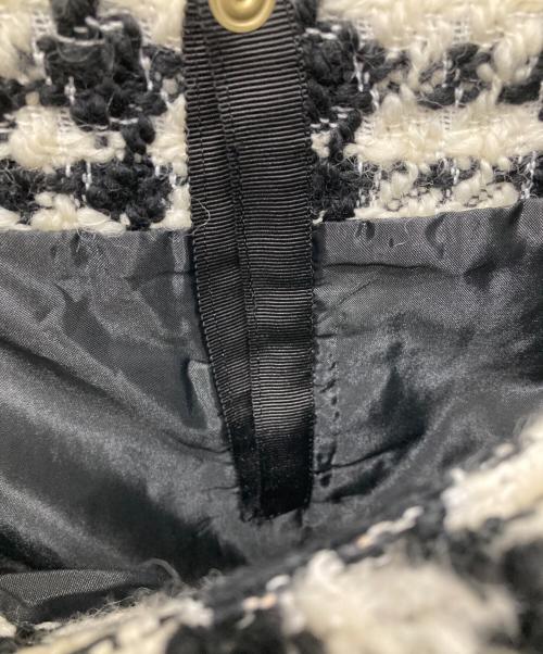 Bluelea（ブルレア）Bluelea (ブルレア) Tweed pullover ホワイト×ブラック サイズ:Fの古着・服飾アイテム