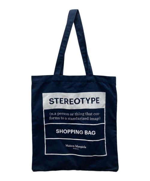 Maison Margiela（メゾンマルジェラ）Maison Margiela (メゾンマルジェラ) STEREOTYPE SHOPPING BAG/ステレオタイプ ショッピング バック ブルーの古着・服飾アイテム
