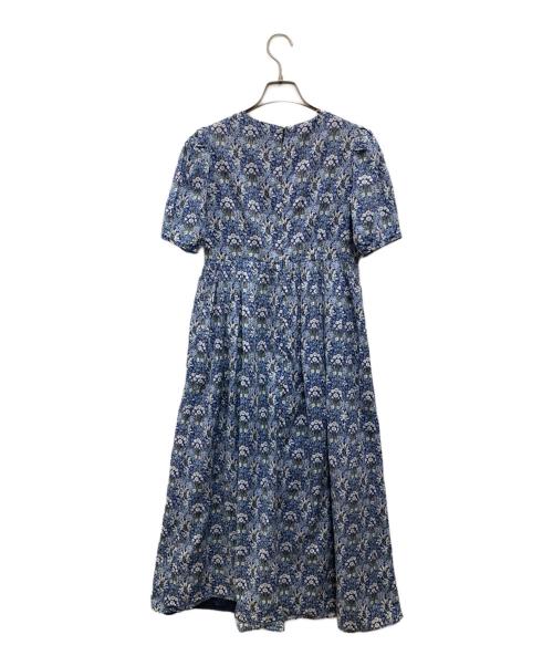 lieulien（リュリアン）lieulien (リュリアン) miimii (ミーミー) リバティ柄 パフスリーブワンピース ネイビー サイズ:Sの古着・服飾アイテム