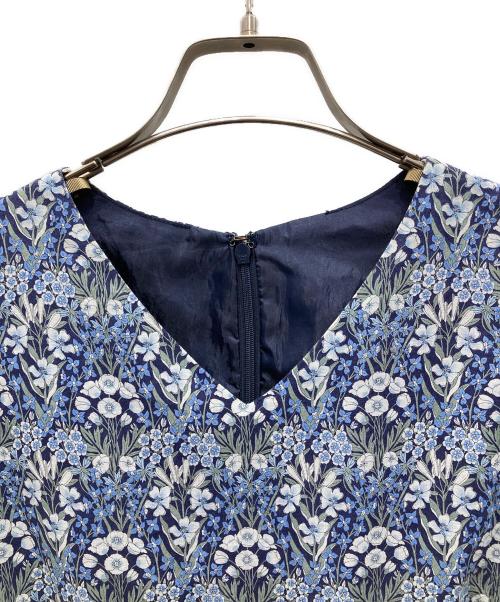 lieulien（リュリアン）lieulien (リュリアン) miimii (ミーミー) リバティ柄 パフスリーブワンピース ネイビー サイズ:Sの古着・服飾アイテム