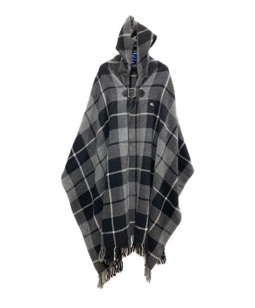 BURBERRY BLUE LABEL（バーバリーロンドンブルーレーベル）BURBERRY BLUE LABEL (バーバリーロンドンブルーレーベル) ウールポンチョ グレー サイズ:38の古着・服飾アイテム