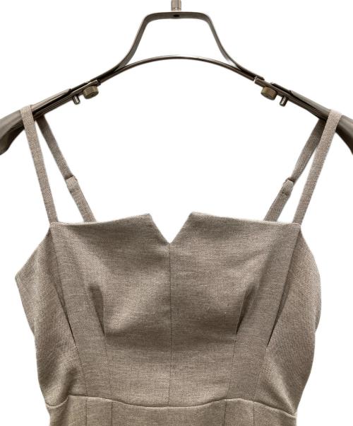 MERCURY DUO（マーキュリーデュオ）MERCURY DUO (マーキュリーデュオ) リネンライクバックレースキャミワンピース ベージュ サイズ:Mの古着・服飾アイテム