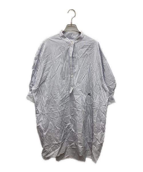 Whim Gazette（ウィムガゼット）Whim Gazette (ウィムガゼット) 刺繍チュニックシャツ ホワイト×ブルー サイズ:F 未使用品の古着・服飾アイテム