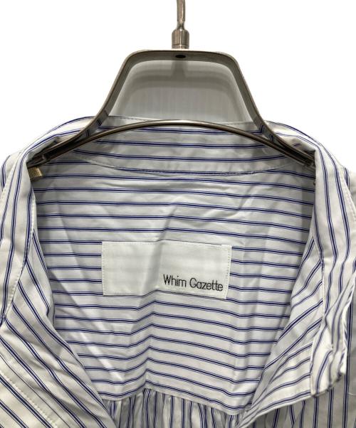 Whim Gazette（ウィムガゼット）Whim Gazette (ウィムガゼット) 刺繍チュニックシャツ ホワイト×ブルー サイズ:F 未使用品の古着・服飾アイテム