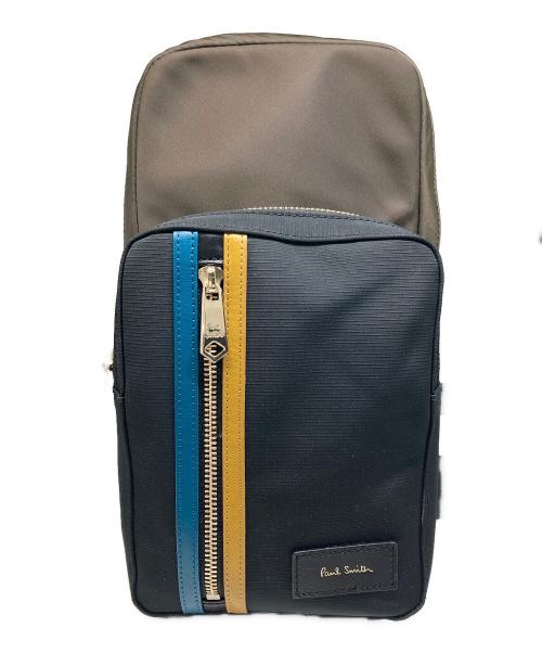 PAUL SMITH（ポールスミス）Paul Smith (ポールスミス) ナイロンボディーバッグ ブラウン×ブラックの古着・服飾アイテム