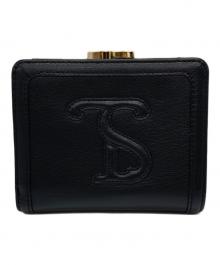 Samantha Thavasa（サマンサタバサ）の古着「口金折ソフトレザー財布」｜ブラック