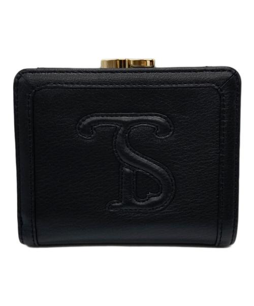 Samantha Thavasa（サマンサタバサ）Samantha Thavasa (サマンサタバサ) 口金折ソフトレザー財布 ブラックの古着・服飾アイテム
