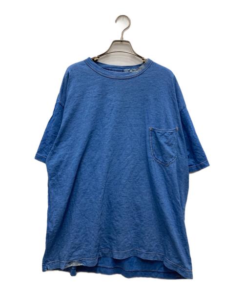 45R（フォーティファイブ・アール）45R (フォーティファイブ・アール) インディゴ染めTシャツ ブルー サイズ:表記無し(実寸ご確認ください）の古着・服飾アイテム
