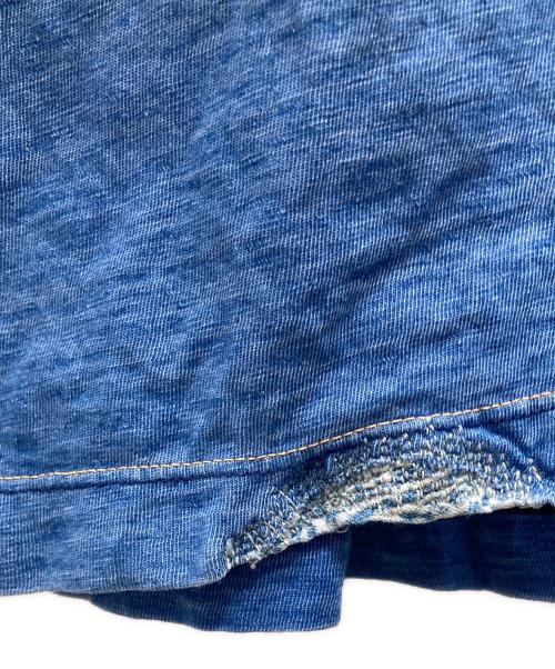 45R（フォーティファイブ・アール）45R (フォーティファイブ・アール) インディゴ染めTシャツ ブルー サイズ:表記無し(実寸ご確認ください）の古着・服飾アイテム