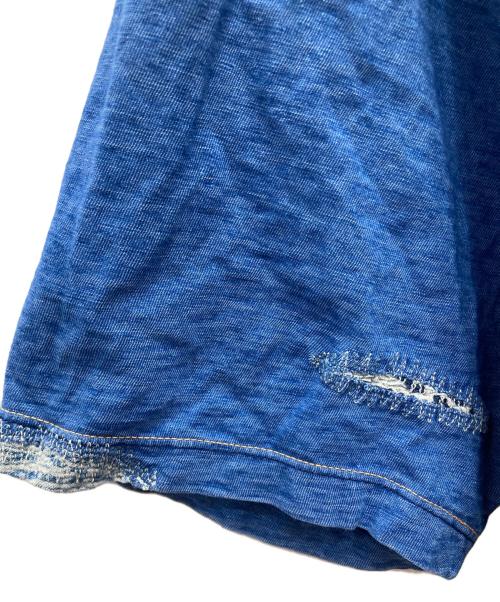 45R（フォーティファイブ・アール）45R (フォーティファイブ・アール) インディゴ染めTシャツ ブルー サイズ:表記無し(実寸ご確認ください）の古着・服飾アイテム