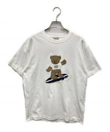 MARITHE+FRANCOIS GIRBAUD（マリテフランソワジルボー）の古着「SURFING DOODLE BEAR TEE」｜ホワイト