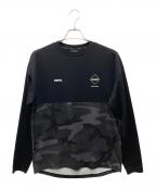 F.C.R.B.エフシーレアルブリストル）の古着「L/S CAMOUFLAGE TEAM TOP/ロングスリーブ カモフラージュ チーム トップ」｜ブラック