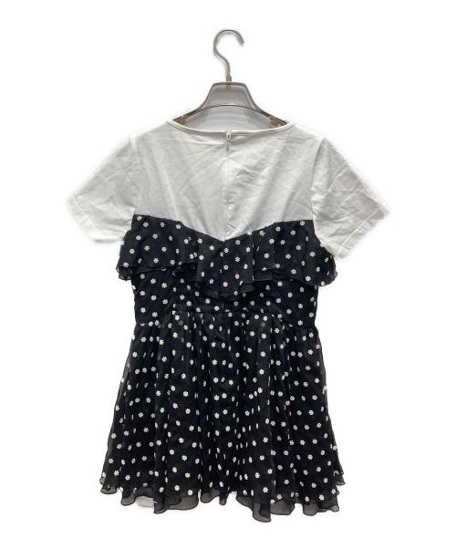 Apuweiser-riche（アプワイザーリッシェ）Apuweiser-riche (アプワイザーリッシェ) ベアフリルドッキングカットソー ホワイト×ブラック サイズ:1 未使用品の古着・服飾アイテム