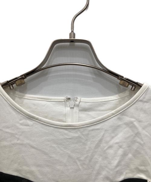 Apuweiser-riche（アプワイザーリッシェ）Apuweiser-riche (アプワイザーリッシェ) ベアフリルドッキングカットソー ホワイト×ブラック サイズ:1 未使用品の古着・服飾アイテム