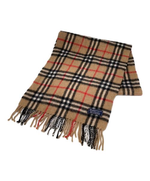 Burberry's（バーバリー）Burberry's (バーバリーズ) ノバチェックカシミヤマフラー ベージュの古着・服飾アイテム