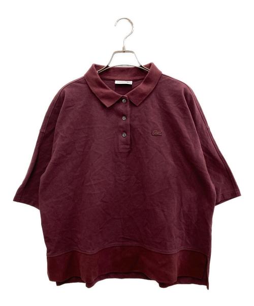 LACOSTE（ラコステ）LACOSTE (ラコステ) キモノスリーブボックスポロシャツ レッド サイズ:38の古着・服飾アイテム