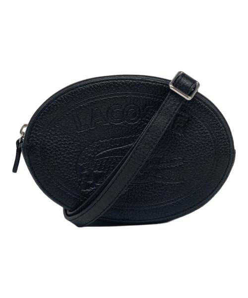 LACOSTE（ラコステ）LACOSTE (ラコステ) CROCO CREWオーバルベルトバッグ ブラックの古着・服飾アイテム
