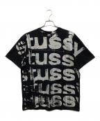 stussyステューシー）の古着「プリントカットソー」｜ホワイト×ブラック