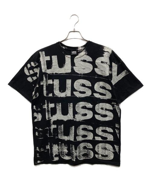 stussy（ステューシー）stussy (ステューシー) プリントカットソー ホワイト×ブラック サイズ:Lの古着・服飾アイテム