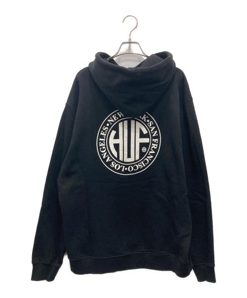HUF（ハフ）HUF (ハフ) プルオーバーパーカー ブラック サイズ:XLの古着・服飾アイテム