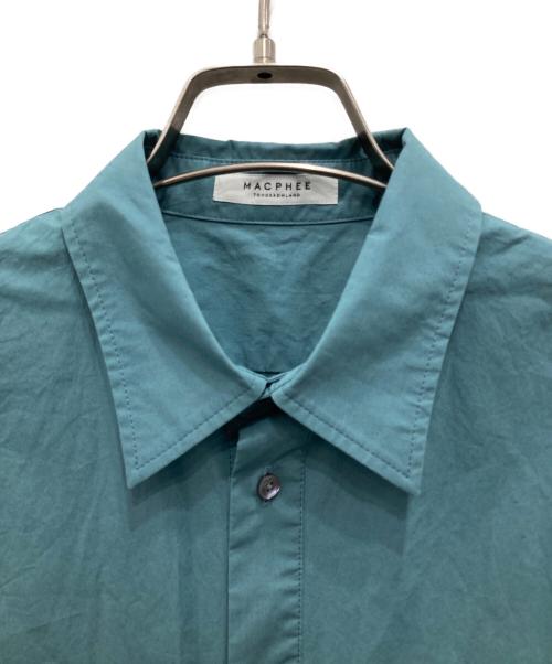 MACPHEE（マカフィー）MACPHEE (マカフィー) コットンレーヨンタイプライター シャツワンピース ブルー サイズ:36の古着・服飾アイテム