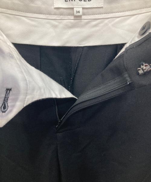 ENFOLD（エンフォルド）ENFOLD (エンフォルド) Fine Wo ギャバ セミワイドパンツ ブラック サイズ:36の古着・服飾アイテム