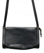IL BISONTEイル ビゾンテ）の古着「フラップショルダーバッグ」｜ブラック
