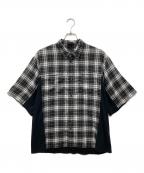 UNDERCOVERISMアンダーカバーイズム）の古着「天竺切替半袖シャツ」｜ホワイト×ブラック