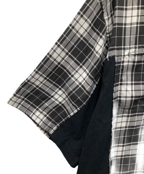 UNDERCOVERISM（アンダーカバーイズム）UNDERCOVERISM (アンダーカバーイズム) 天竺切替半袖シャツ ホワイト×ブラック サイズ:3の古着・服飾アイテム