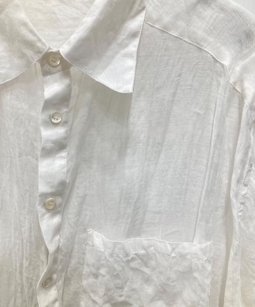 anuans（アニュアンス）anuans (アニュアンス) Indiaシルクブレンドオーバーシャツ ホワイト サイズ:FREEの古着・服飾アイテム