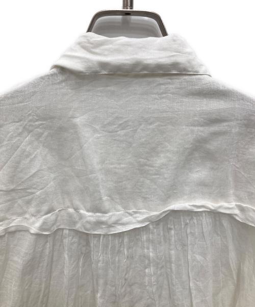 anuans（アニュアンス）anuans (アニュアンス) Indiaシルクブレンドオーバーシャツ ホワイト サイズ:FREEの古着・服飾アイテム