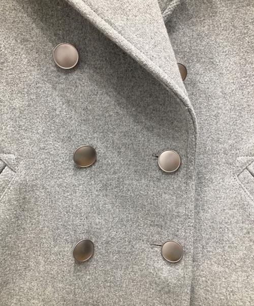 quaranciel（カランシエル）quaranciel (カランシエル) メルトン ビッグ カラー Pコート グレー サイズ:Fの古着・服飾アイテム