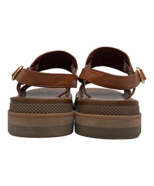 CELINE（セリーヌ）CELINE (セリーヌ) クレアトリオンフ サンダル ブラウン サイズ:37の古着・服飾アイテム