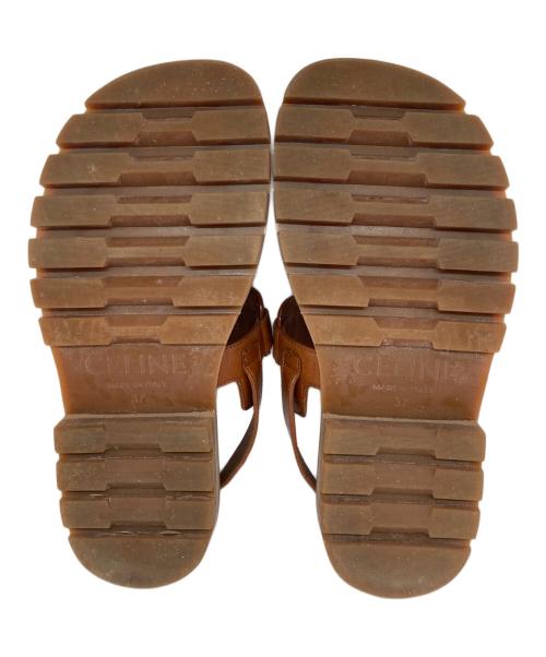 CELINE（セリーヌ）CELINE (セリーヌ) クレアトリオンフ サンダル ブラウン サイズ:37の古着・服飾アイテム