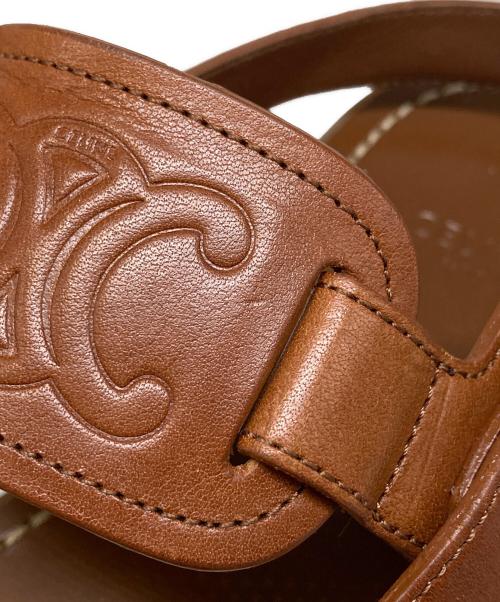 CELINE（セリーヌ）CELINE (セリーヌ) クレアトリオンフ サンダル ブラウン サイズ:37の古着・服飾アイテム