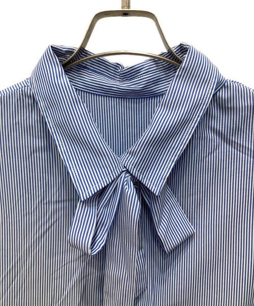 stola.（ストラ）stola. (ストラ) 裾刺繍シャツ ブルー サイズ:36 未使用品の古着・服飾アイテム