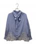 stola.（ストラ）の古着「裾刺繍シャツ」｜ブルー