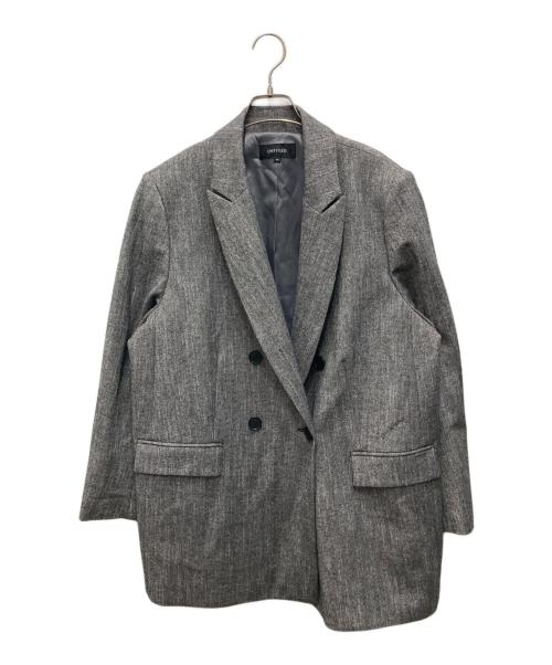 UNITED（ユナイテッド）UNITED (ユナイテッド) ミックスツイードダブルブレストジャケット グレー サイズ:46の古着・服飾アイテム