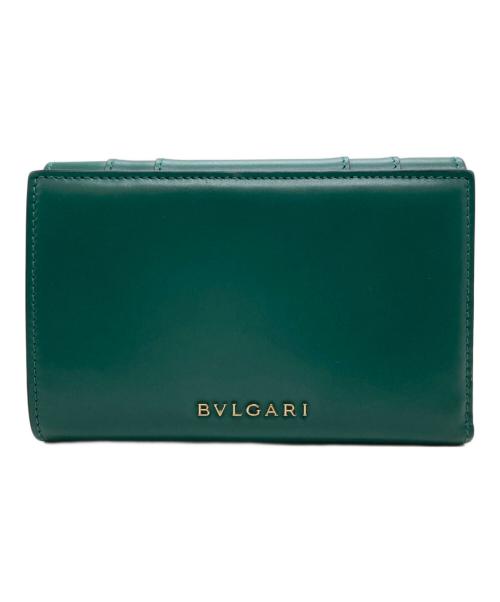 BVLGARI（ブルガリ）BVLGARI (ブルガリ) 2つ折り財布 グリーンの古着・服飾アイテム
