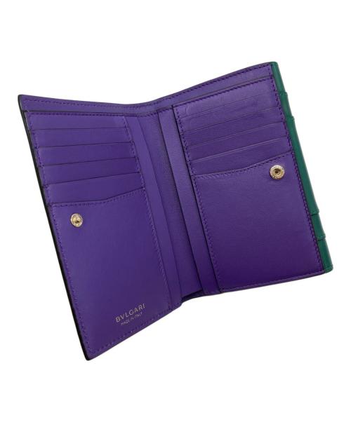 BVLGARI（ブルガリ）BVLGARI (ブルガリ) 2つ折り財布 グリーンの古着・服飾アイテム