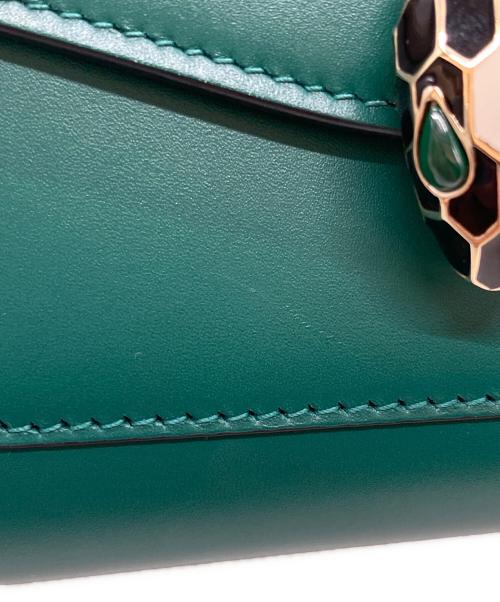BVLGARI（ブルガリ）BVLGARI (ブルガリ) 2つ折り財布 グリーンの古着・服飾アイテム