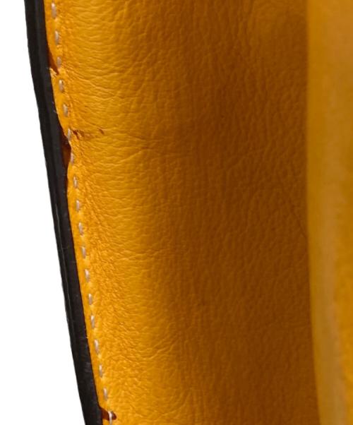 CELINE（セリーヌ）CELINE (セリーヌ) ストライプステッチハンドバッグ イエローの古着・服飾アイテム