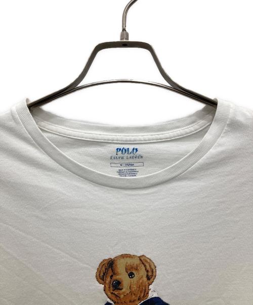 POLO RALPH LAUREN（ポロ・ラルフローレン）POLO RALPH LAUREN (ポロ・ラルフローレン) ポロベアプリントカットソー ホワイト サイズ:Mの古着・服飾アイテム