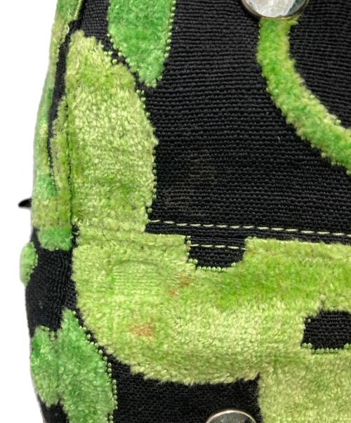 Think Bee!（シンクビー!）Think Bee! (シンクビー!) パイル地トートバッグ ブラック×グリーンの古着・服飾アイテム