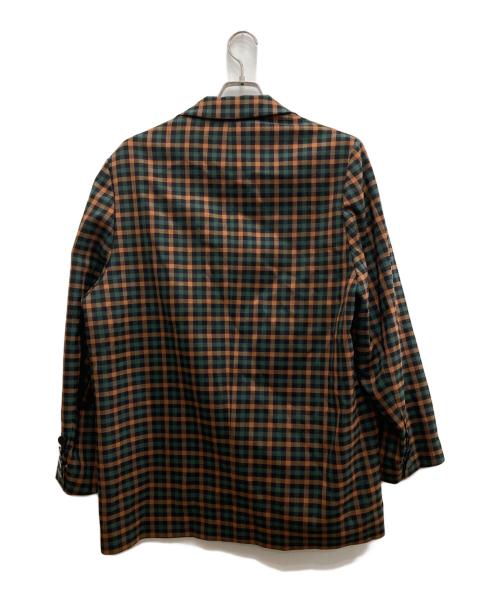 Tnewties（トゥエンティーズ）Tnewties (トゥエンティーズ) チェックパターンジャケット オレンジ×グリーン サイズ:Lの古着・服飾アイテム