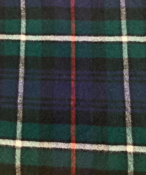 JOHNSTONS OF ELGIN（ジョンストンズオブエルガン）JOHNSTONS OF ELGIN (ジョンストンズオブエルガン) カシミヤマフラー ネイビー×グリーンの古着・服飾アイテム