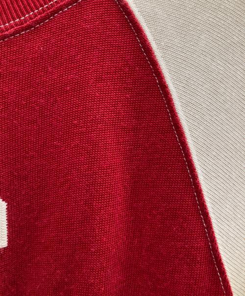 freada（フリーダ）freada (フリーダ) フットボールTシャツ レッド×ホワイト サイズ:ONE SIZEの古着・服飾アイテム