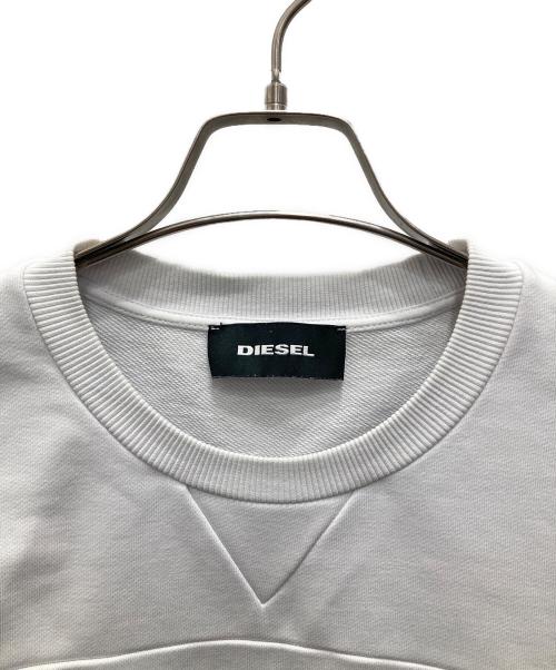 DIESEL（ディーゼル）DIESEL (ディーゼル) クルーネックスウェット ホワイト サイズ:Lの古着・服飾アイテム
